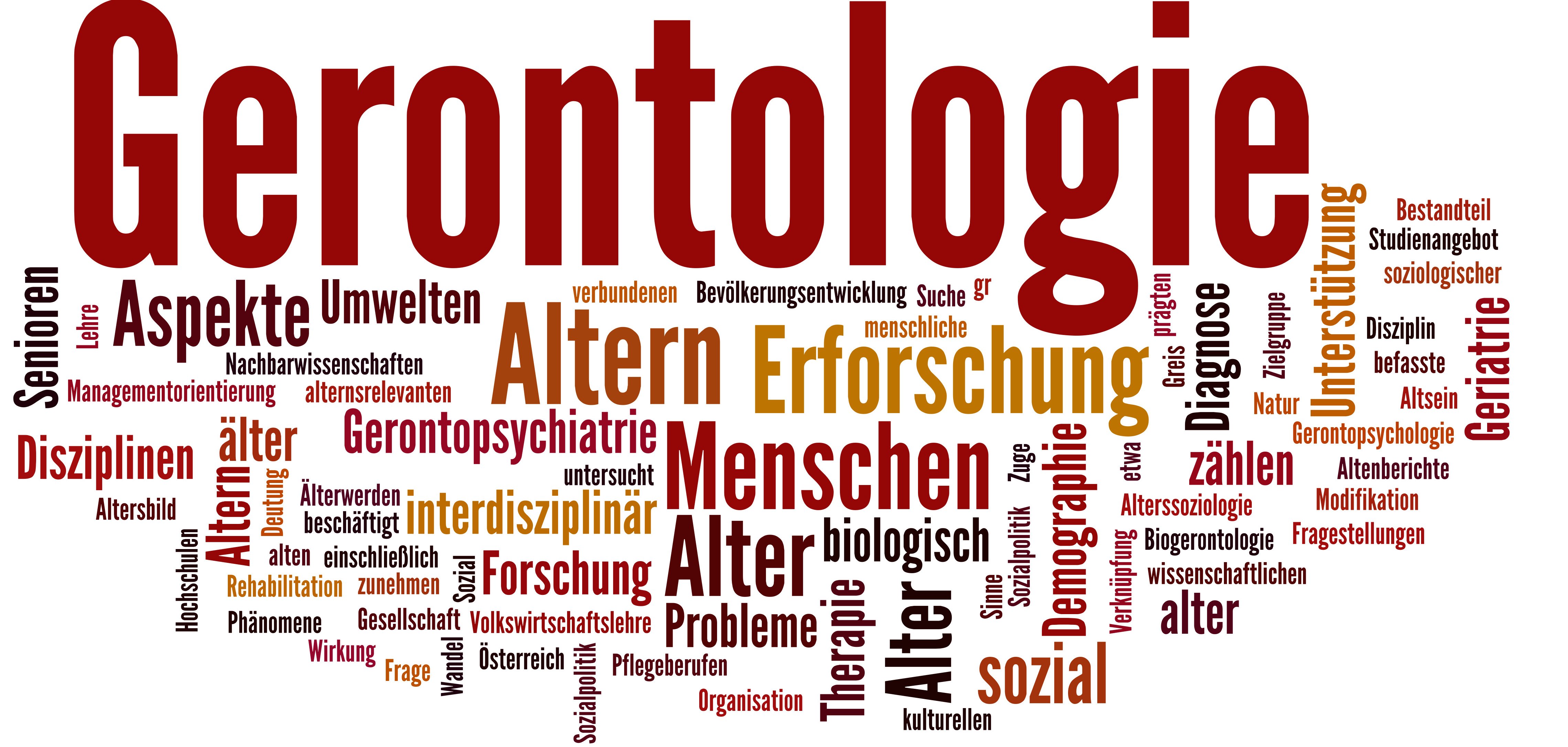 Gerontologie (Geriatrie, Alter, Tagcloud)