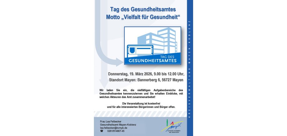 Vielfalt für Gesundheit erleben: Tag des Gesundheitsamtes am 19. März in Mayen 